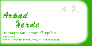 arpad herde business card